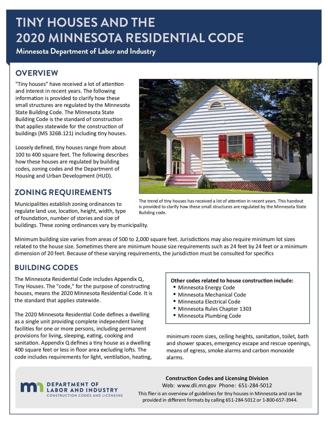 Tiny Houses And The 2020 Minnesota Residential Code Tiny Home